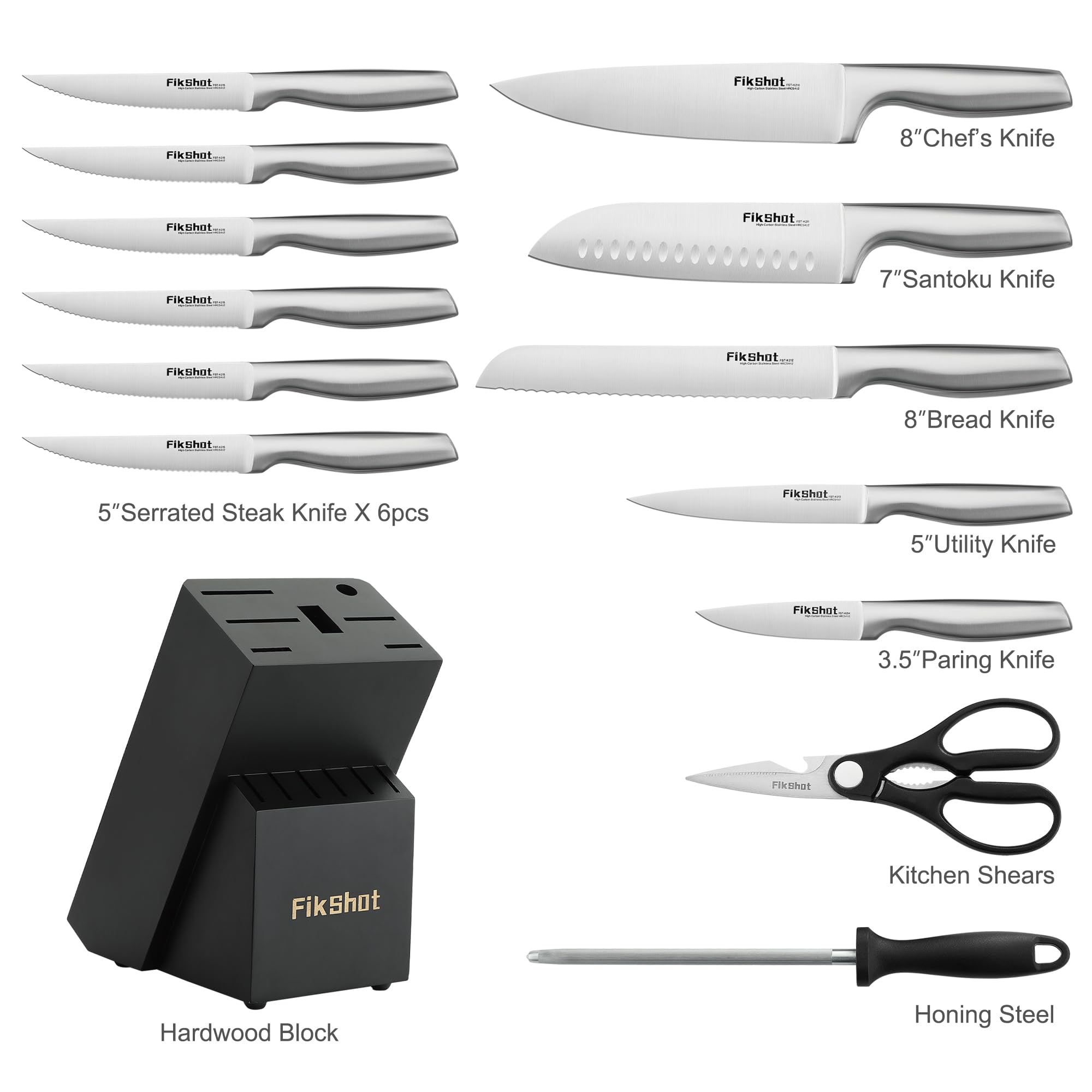 FikShot rust-proof stainless steel blades stay shiny and durable