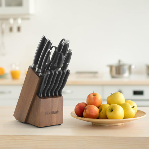 FikShot 7-inch santoku knife versatile for chopping and dicing.