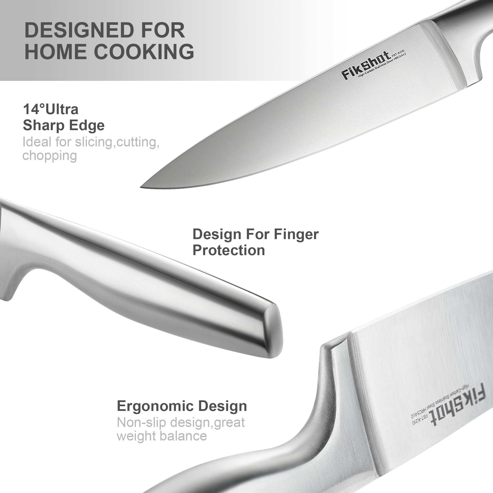 FIKSHOT serrated bread knife slices crusty loaves smoothly