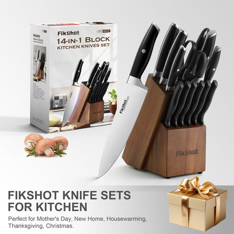FikShot six serrated steak knives deliver clean cuts.