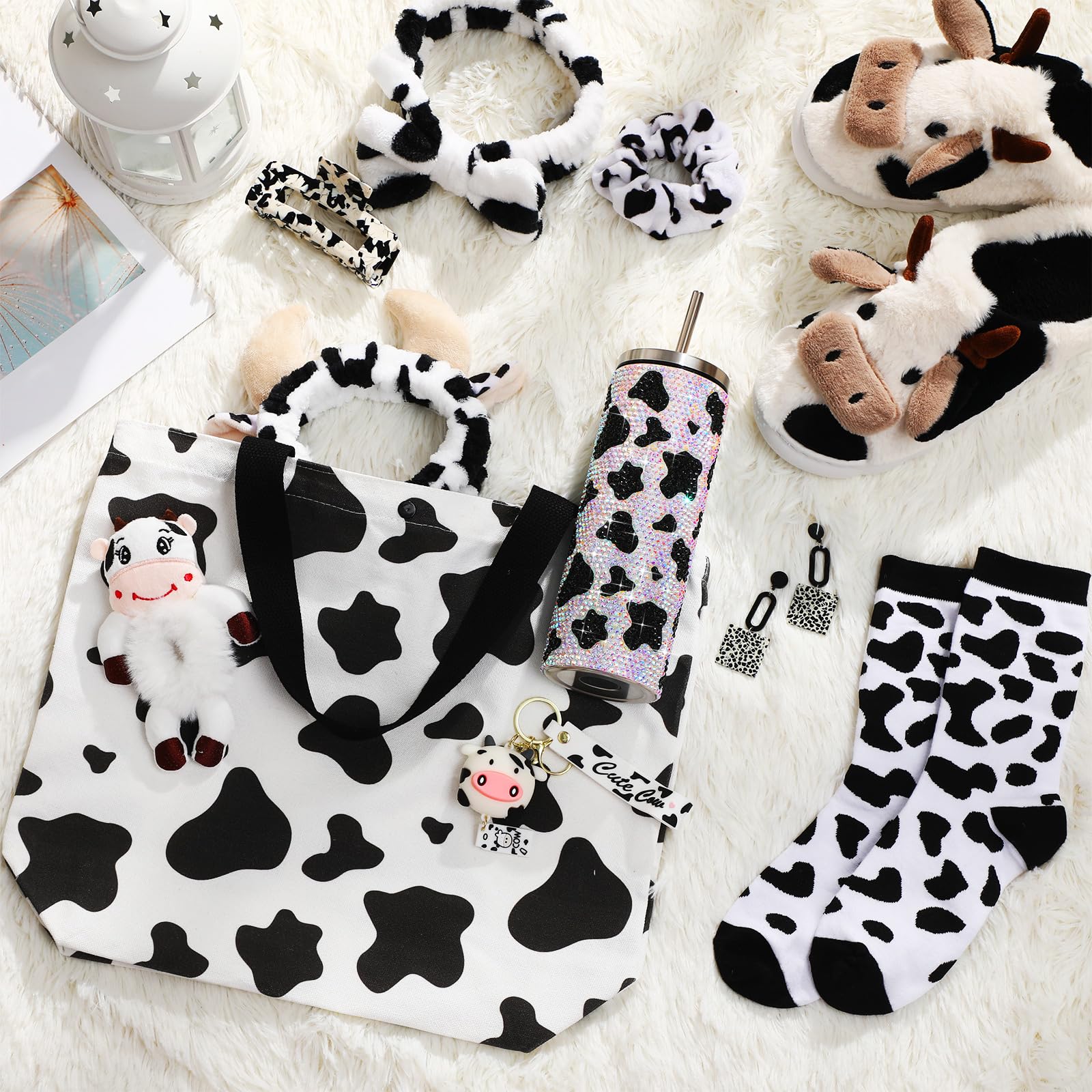 FillTouch cow print earrings add playful charm to outfits