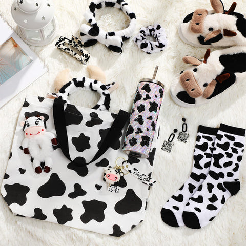 FillTouch cow print earrings add playful charm to outfits