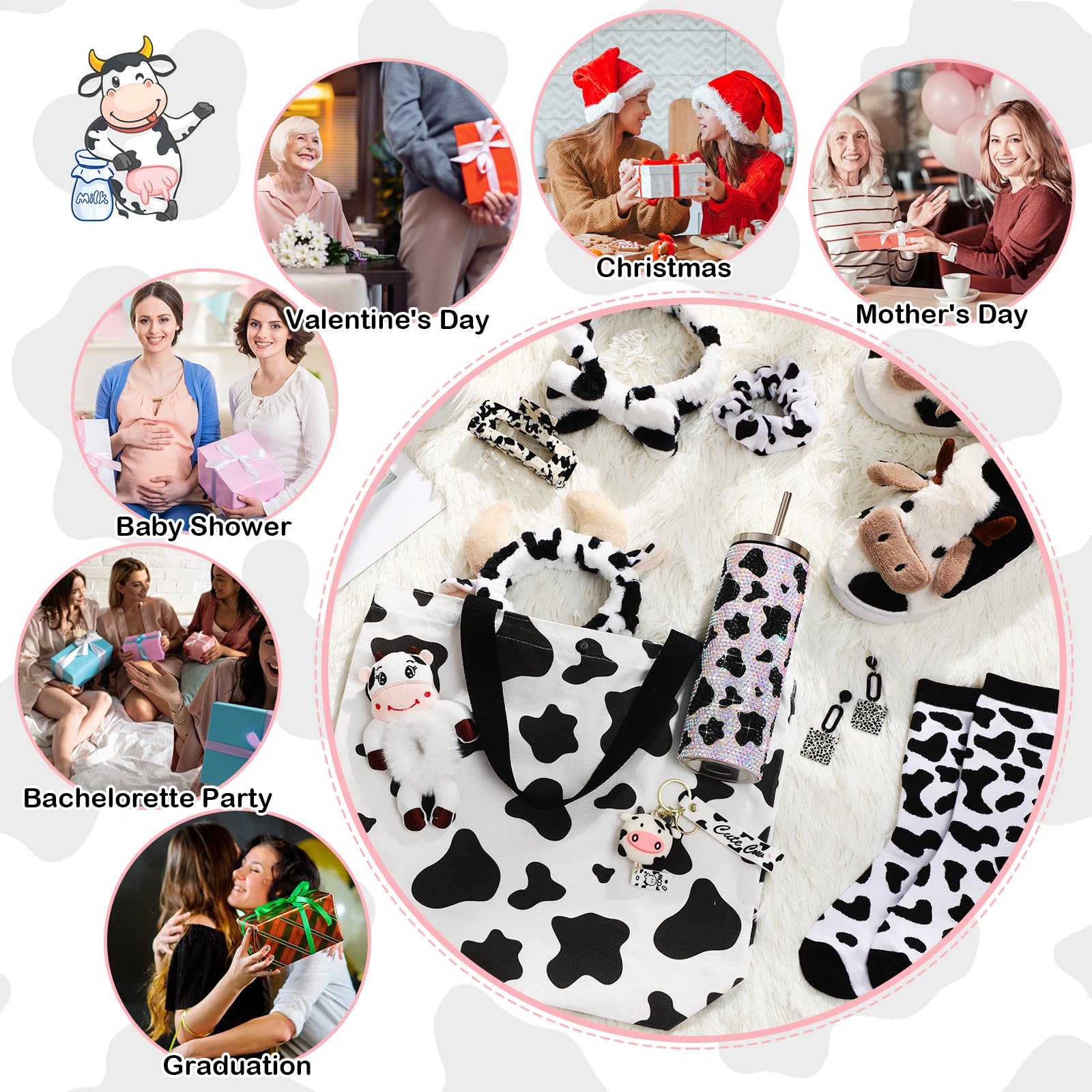 FillTouch tote bag with cow design for everyday carry