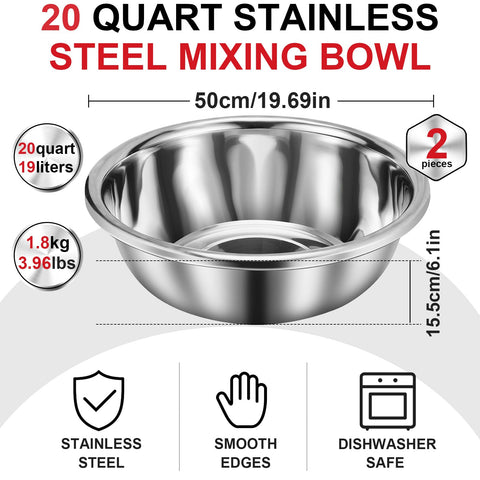 FillTouch oversized stainless bowl with wide rim for easy pouring and handling