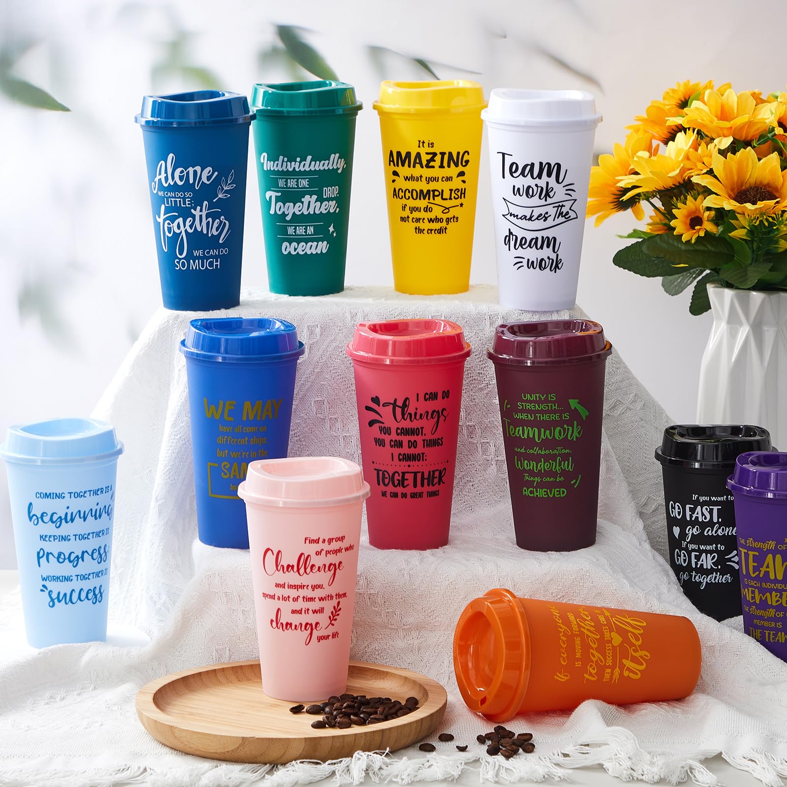 FillTouch PP plastic reusable coffee cups for daily use and events.