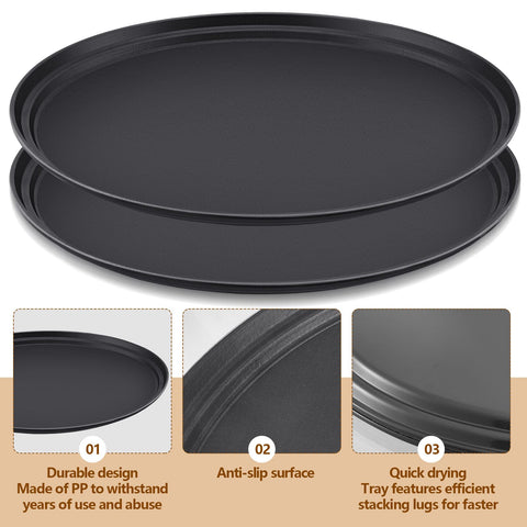 FillTouch black serving tray adds modern elegance to home or café tasks.