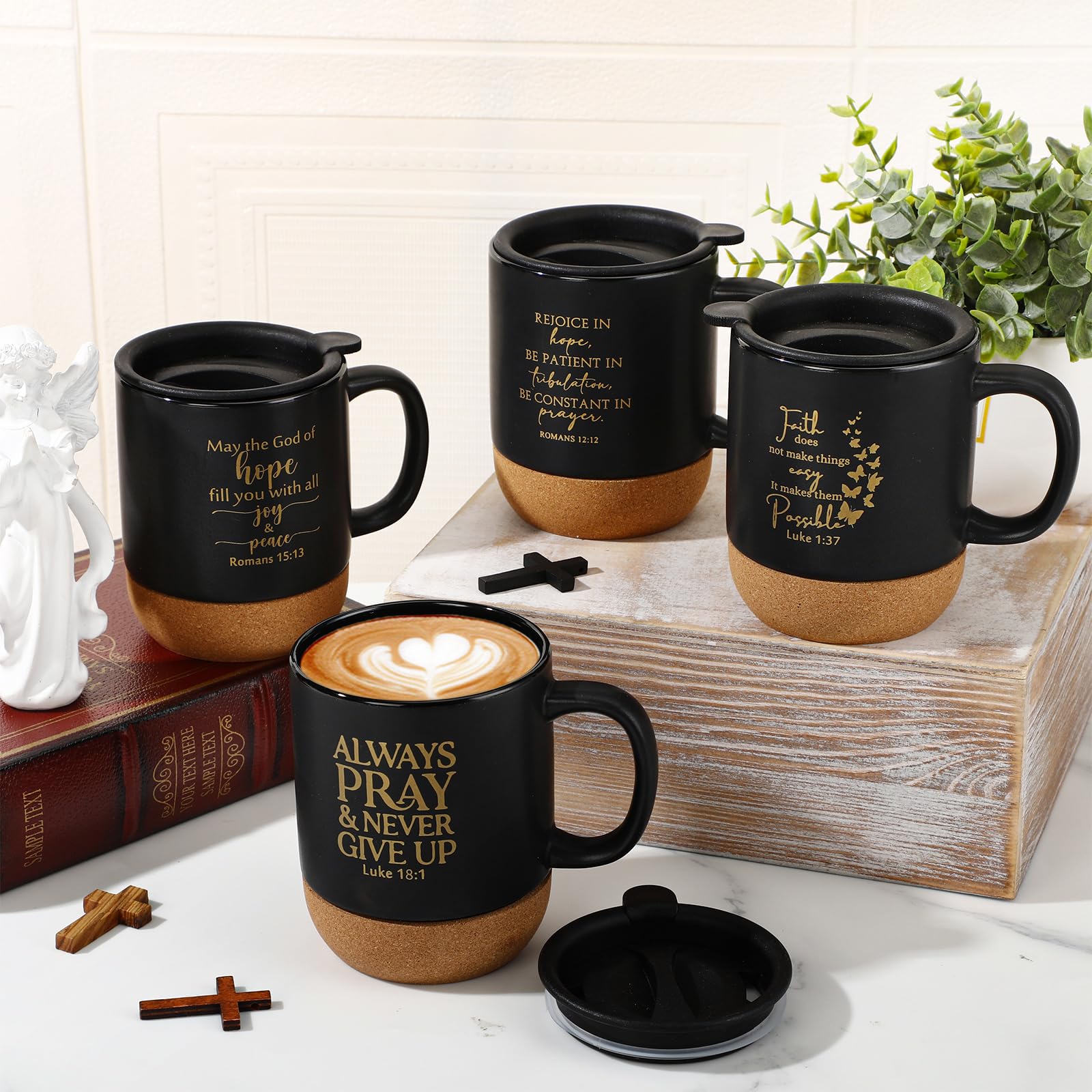 FillTouch set of four Christian coffee mugs makes thoughtful gifts.