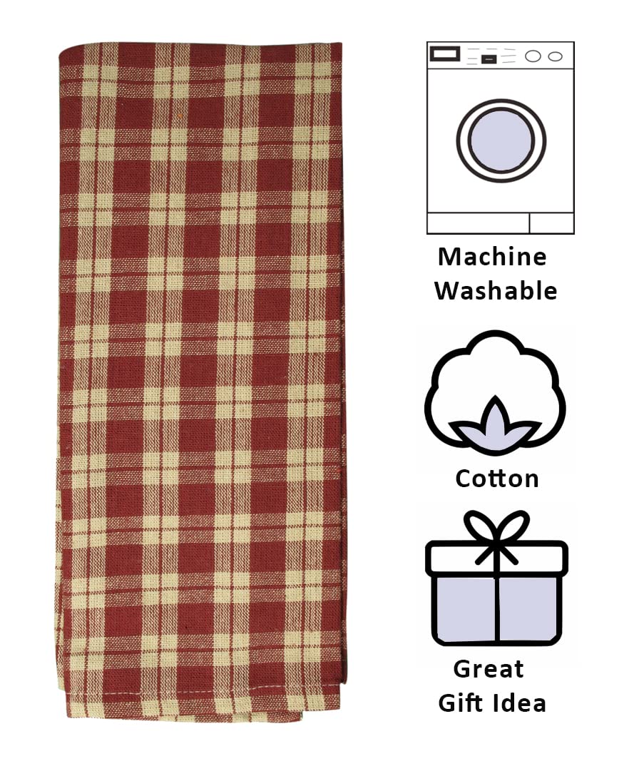 fillURbasket burgundy farmhouse towels folded stack for coordinated decor