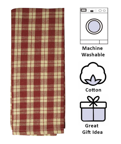 fillURbasket burgundy farmhouse towels folded stack for coordinated decor