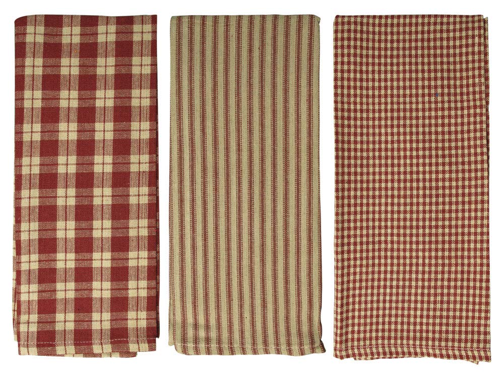 fillURbasket burgundy farmhouse towels front view showing rustic charm and practicality