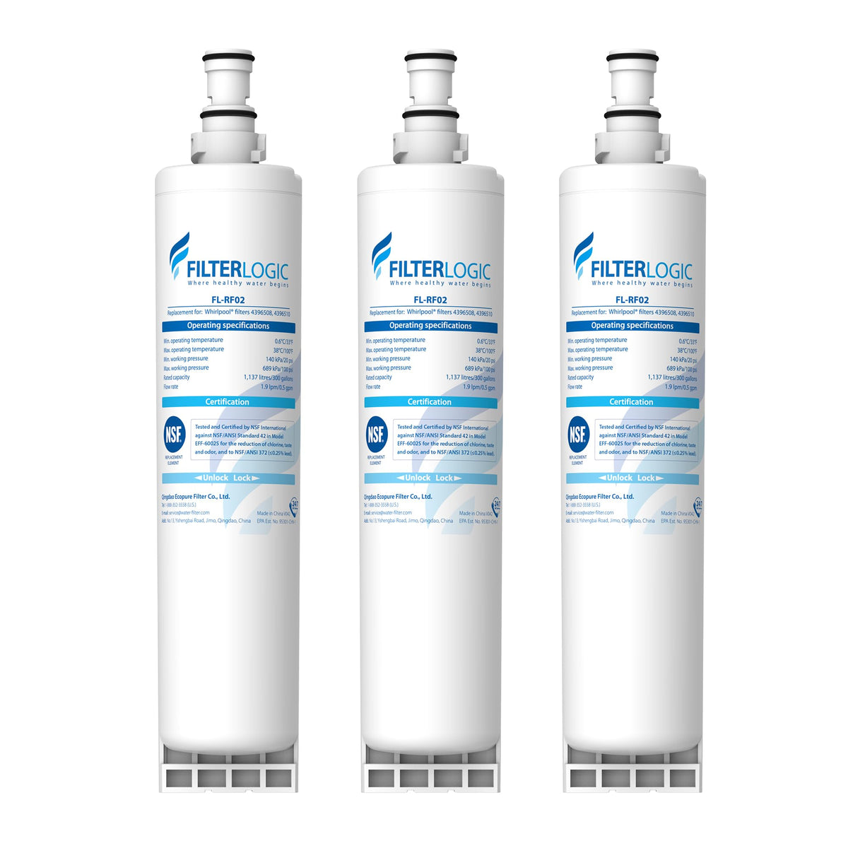 Filterlogic 4396508 bottle-taste-test shows crisper water after filtration.