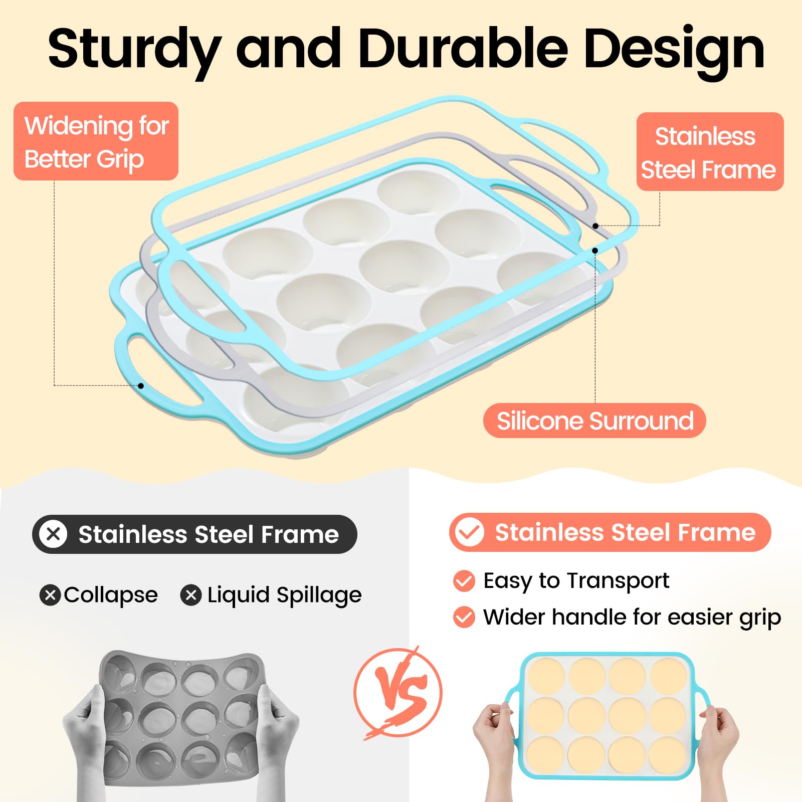 Fimary muffin pan is dishwasher safe for easy cleanup