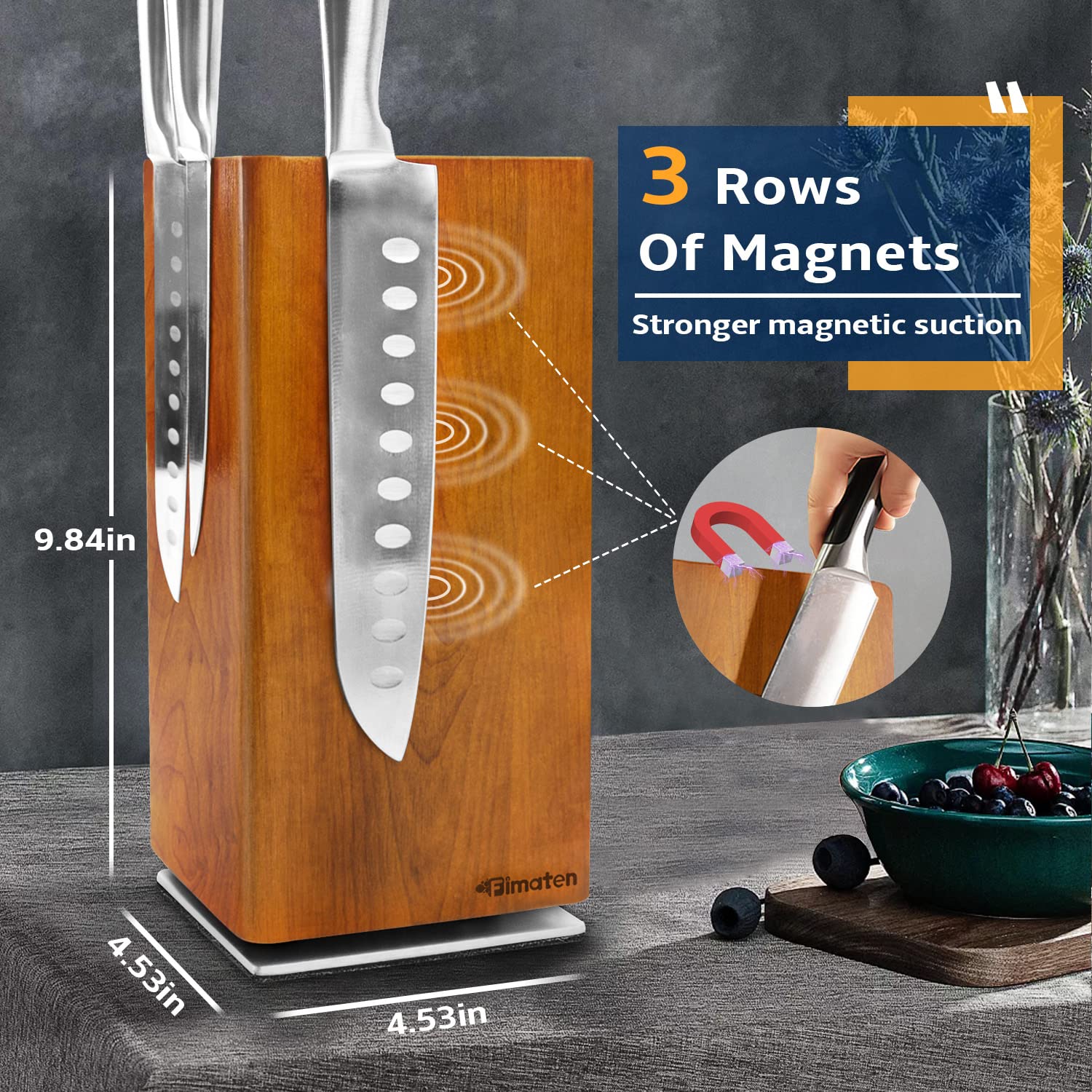 Fimaten removable brush insert for utensils and tools beyond knives