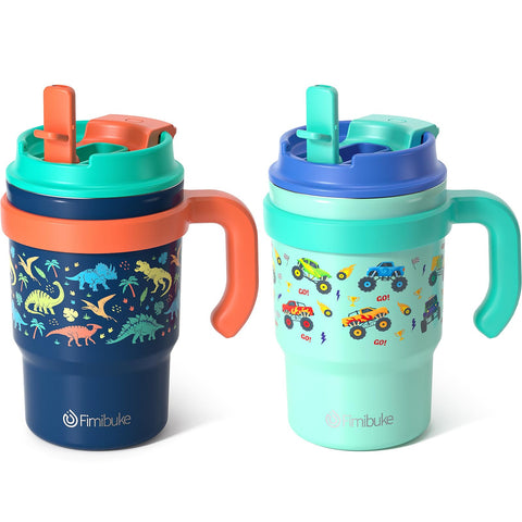 Fimibuke 16oz kids tumbler with handle for easy grip on the go.