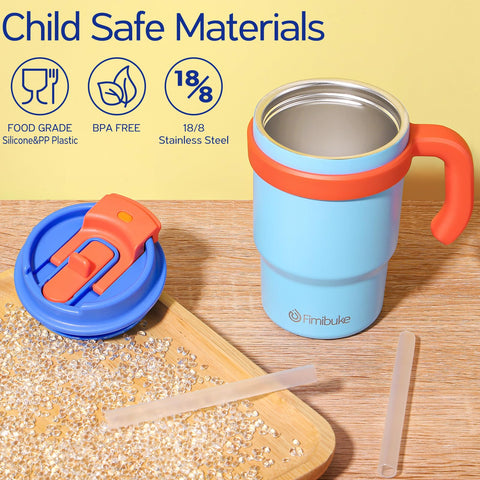 Fimibuke 2-in-1 lid with straw enabling spill-safe sipping.