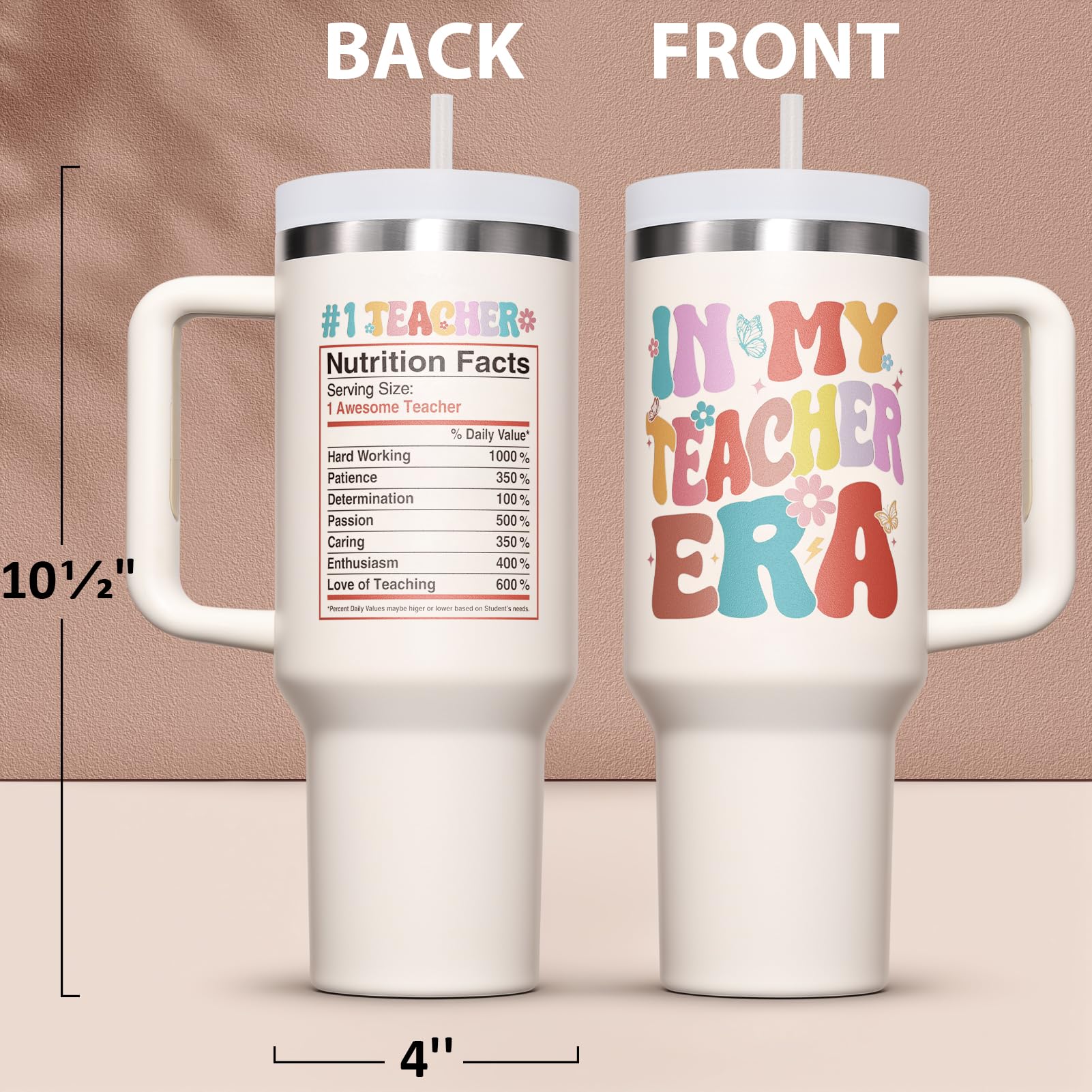 Fimibuke 40oz tumbler with handle close-up emphasizes easy portability.
