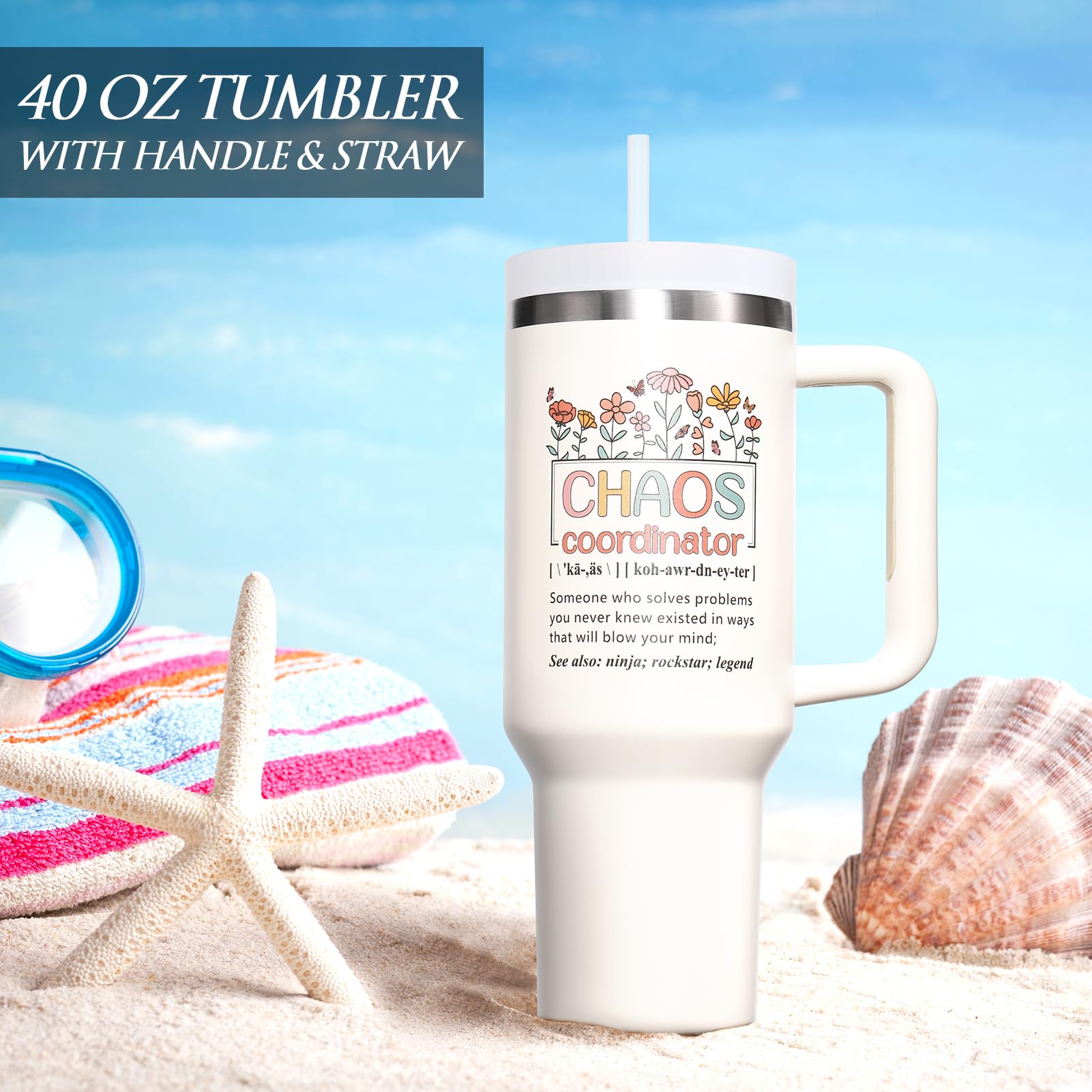Fimibuke Chaos Coordinator tumbler in gift box, ready for gifting.