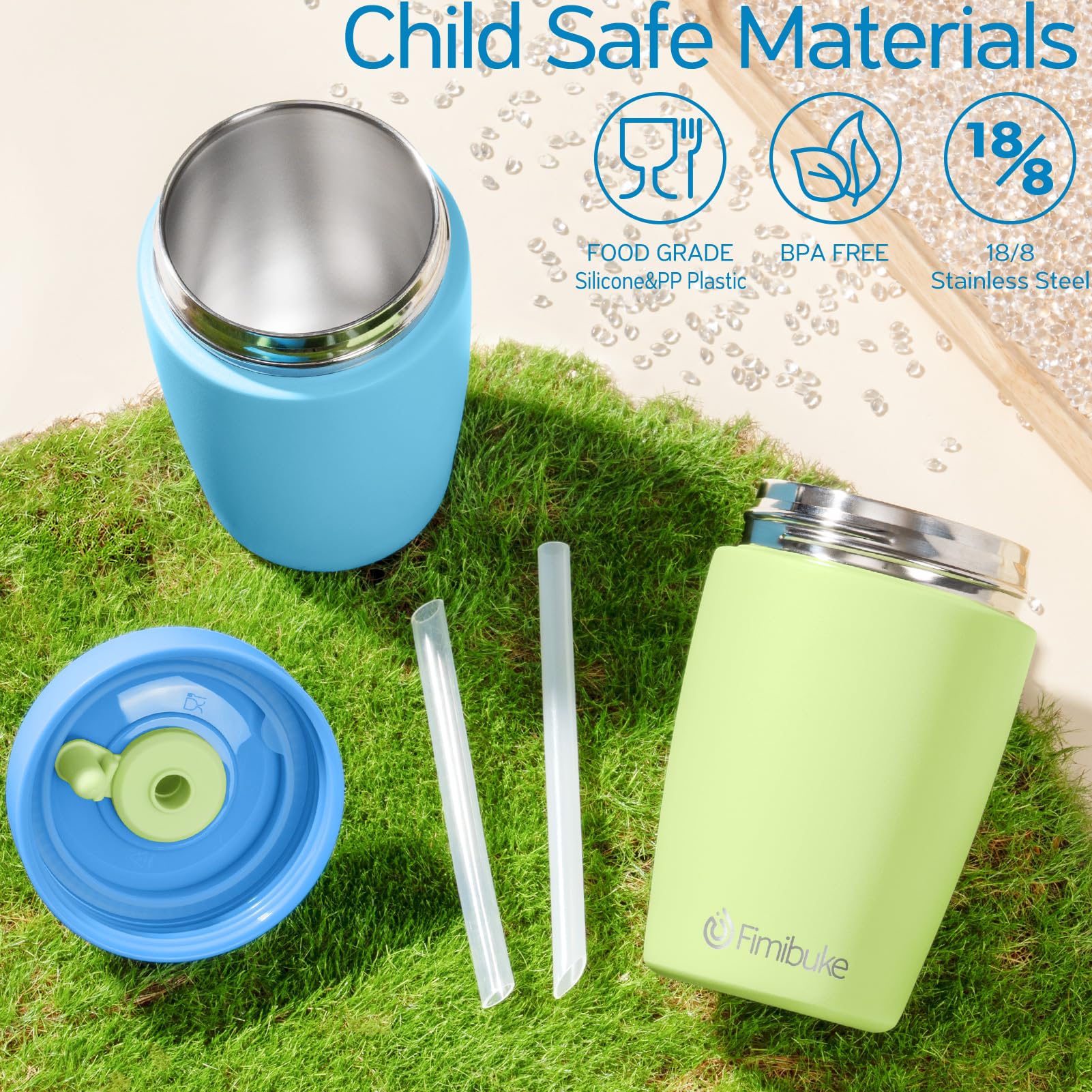 Fimibuke double-wall vacuum insulation keeps drinks cold for hours.
