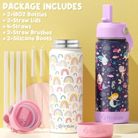 Fimibuke bottle double-wall keeps beverages cold or warm.