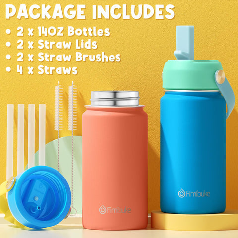 Fimibuke bottle in a school backpack ready for daily use.
