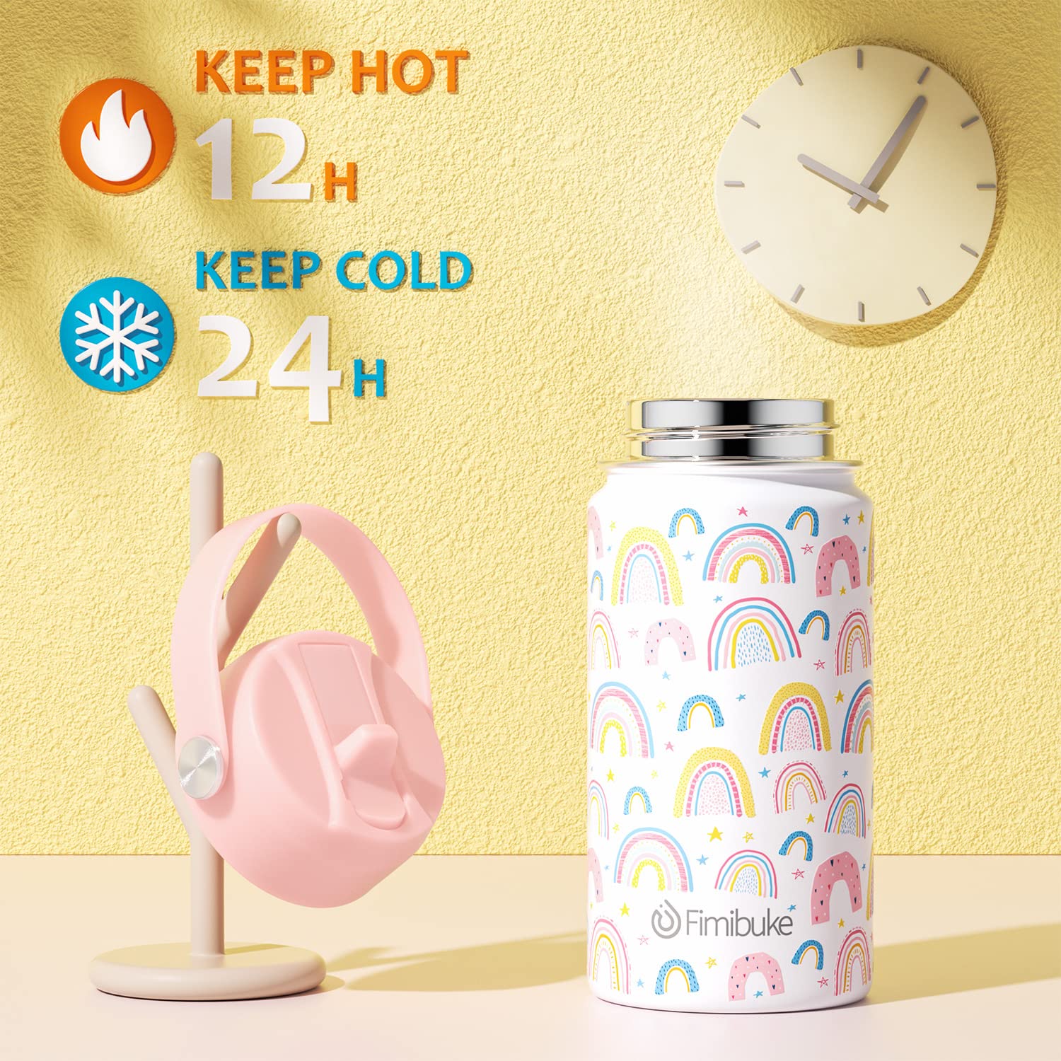 Fimibuke bottle wide-mouth opening simplifies refills and ice cube addition