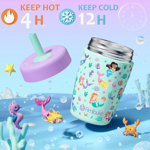 Fimibuke toddler cup with soft silicone straw provides gentle, kid-friendly sipping.