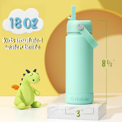 Fimibuke two-pack set for easy hydration at school with leak-proof lids