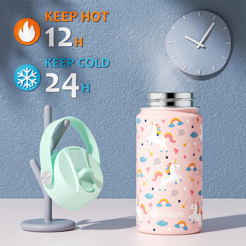 Fimibuke wide-mouth bottle for easy refills and ice.