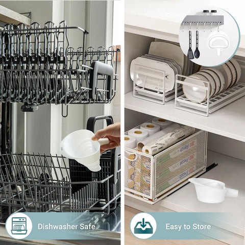 FIMXSD funnel folds flat for compact storage beside other accessories.