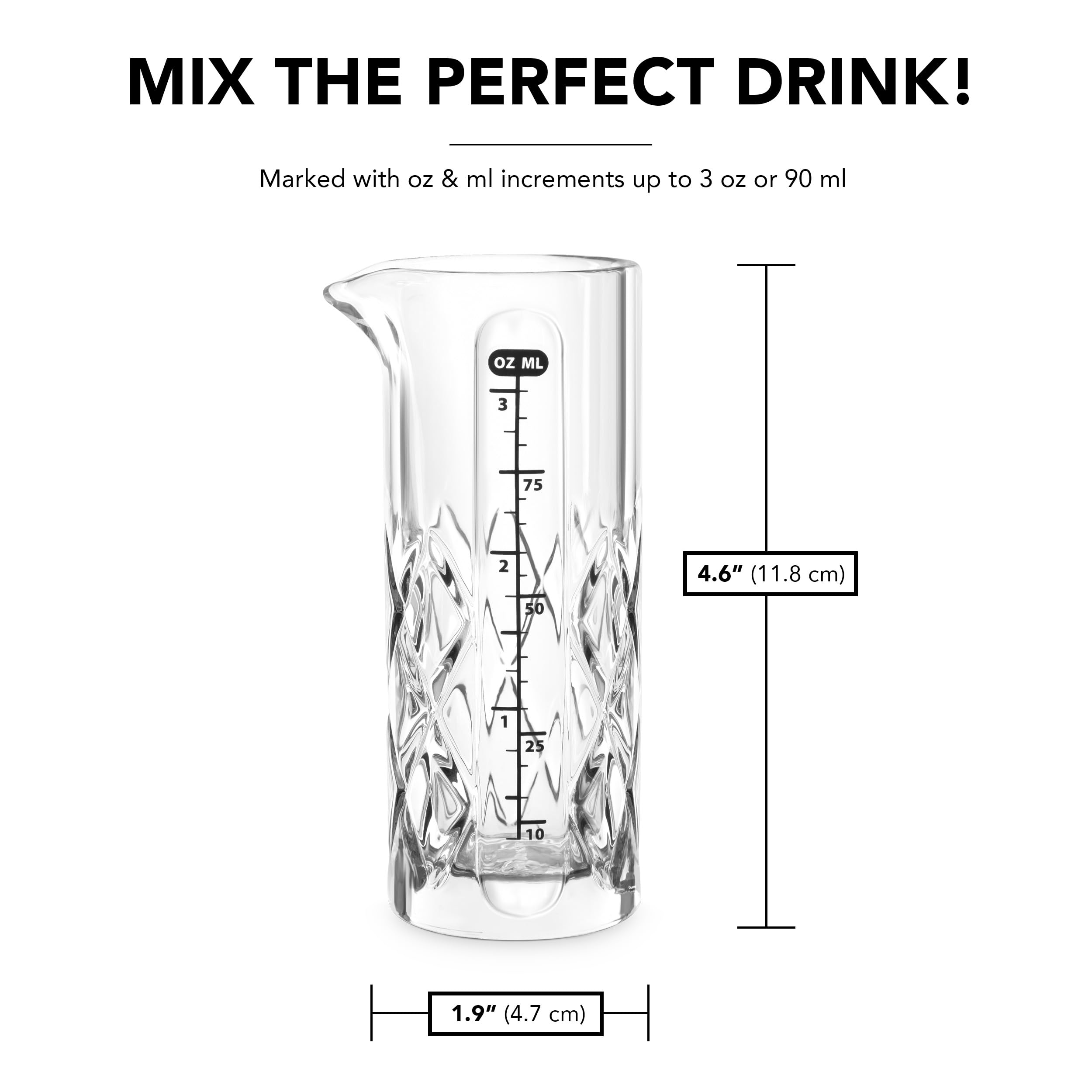 Final Touch Yarai Jigger designed for controlled pours