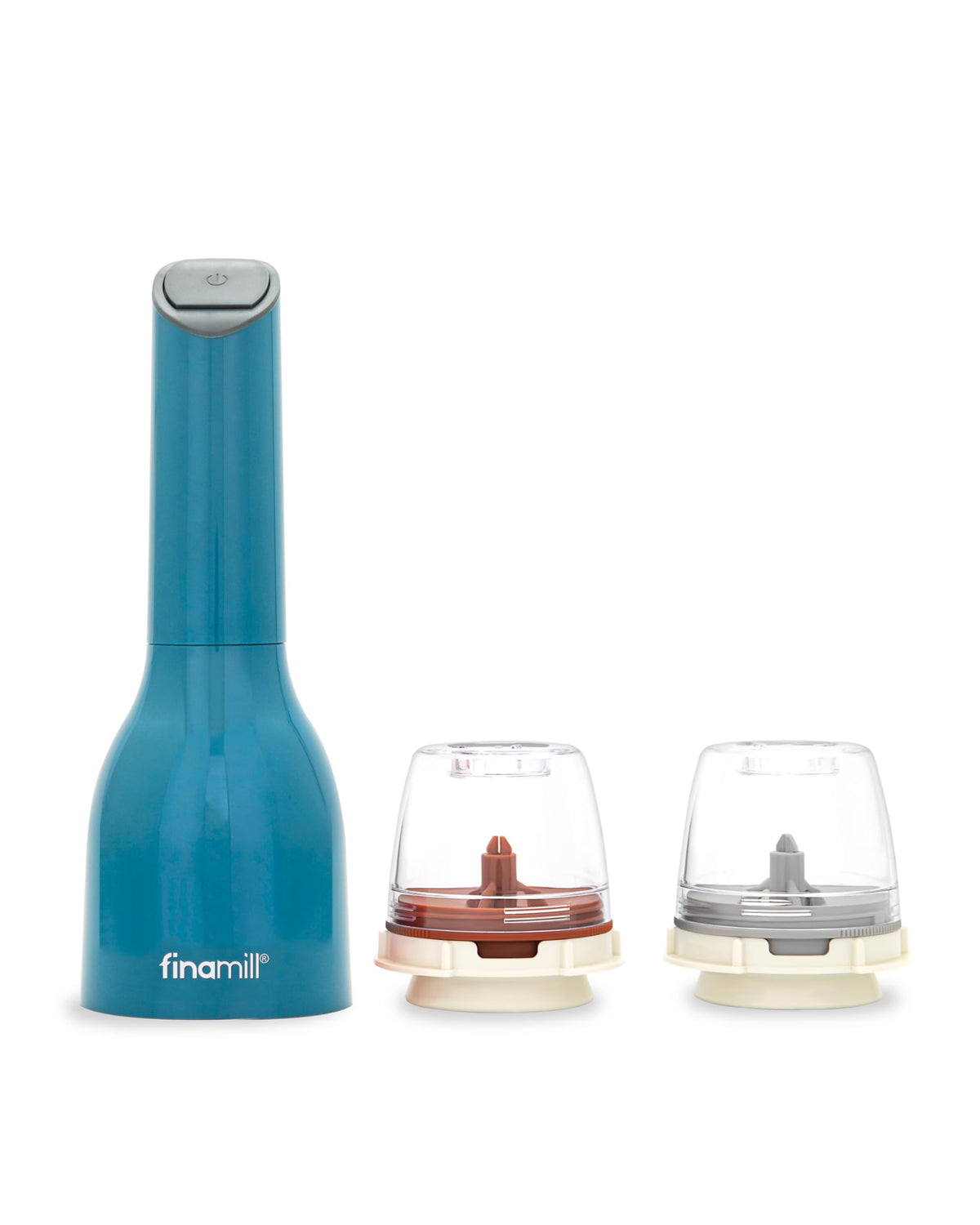 FinaMill Classic battery spice mill on counter for quick seasoning.
