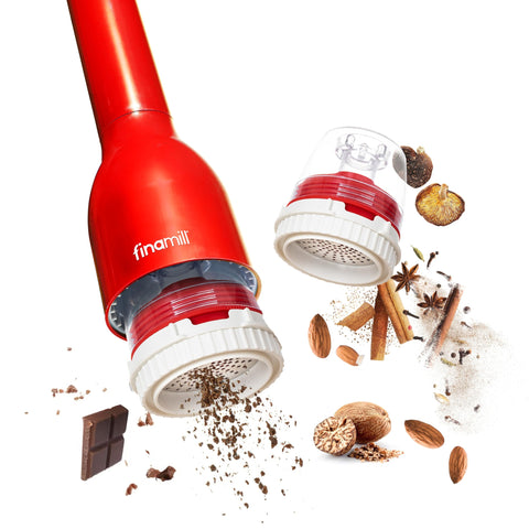 FinaMill Grater Pod shredding dried fruits for toppings.
