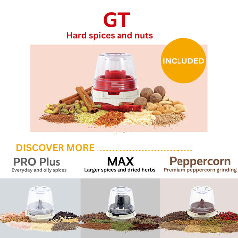 FinaMill Grater Pod grating dried mushrooms for savory dishes.