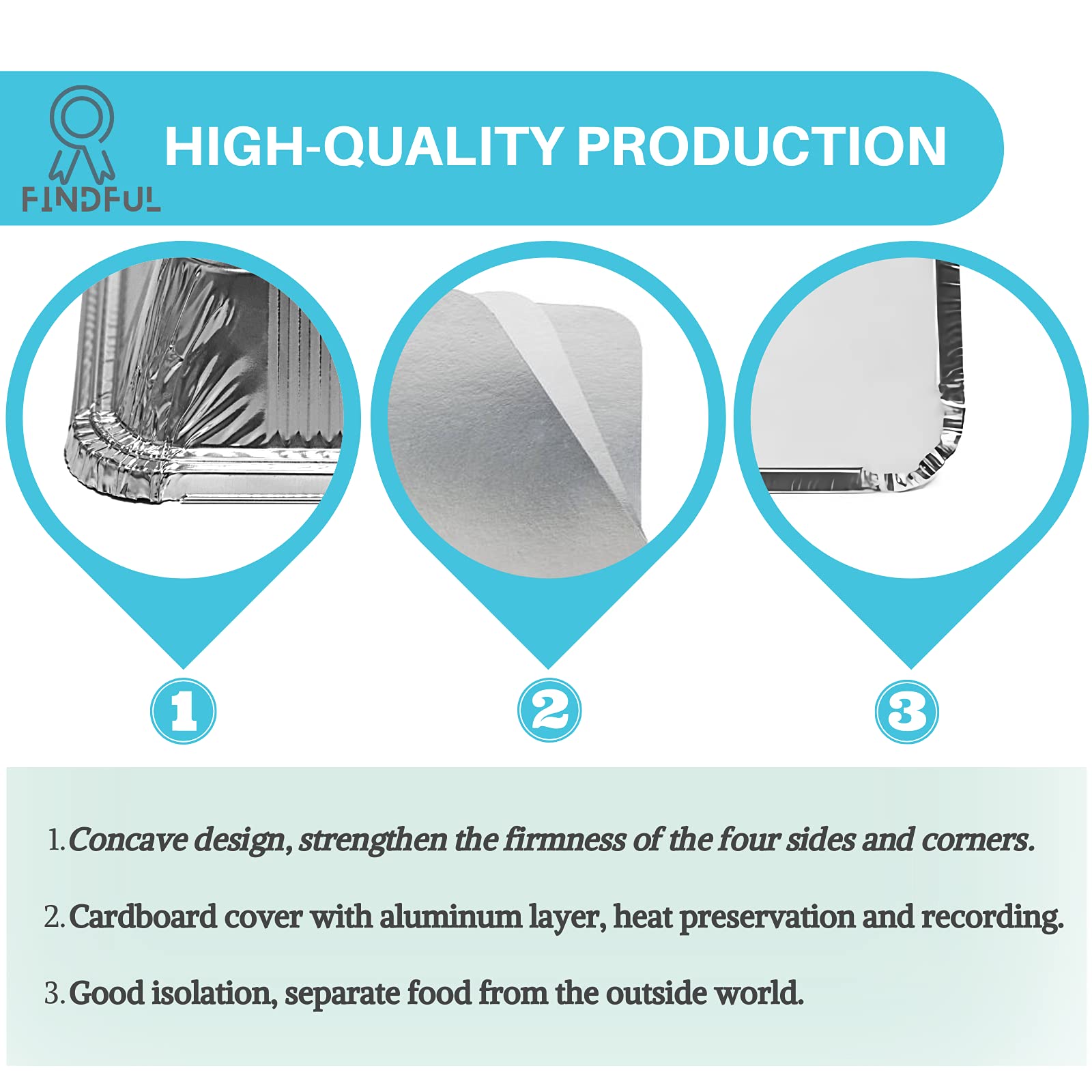 Findful aluminum pans with lids in oven-use scene, reliable heat tolerance