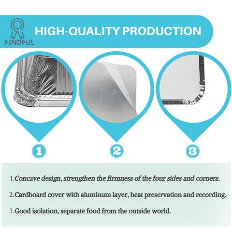 Findful aluminum pans with lids in oven-use scene, reliable heat tolerance