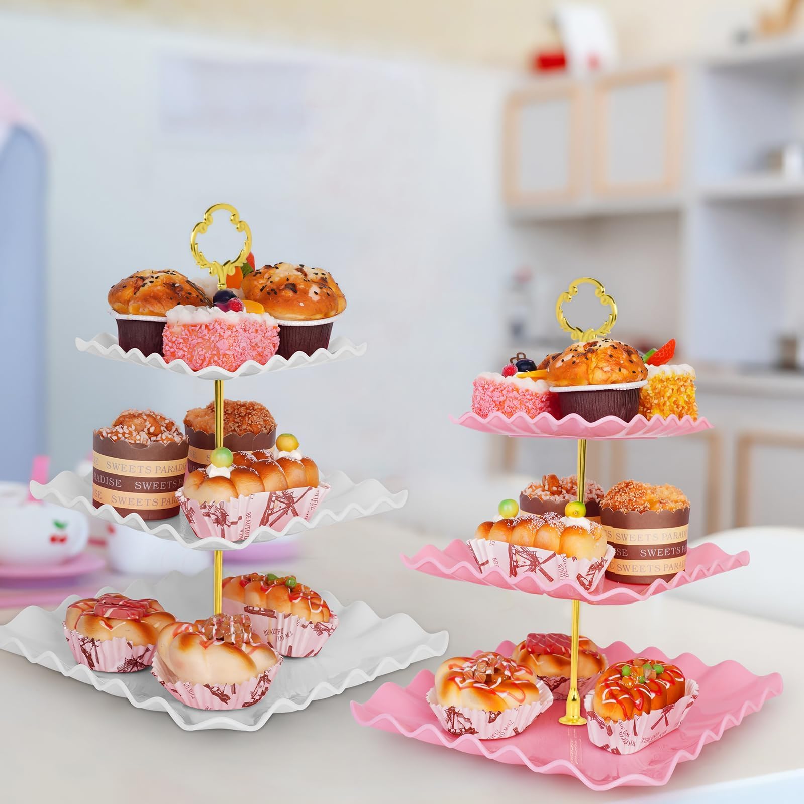 Findful tea party dessert display ideal for birthdays and baby showers