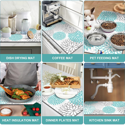 Findosom versatile drying pad usable on counters and pet areas