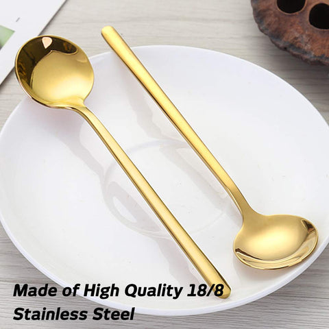findTop espresso spoons 5.3 inches packaging display highlighting compact size.