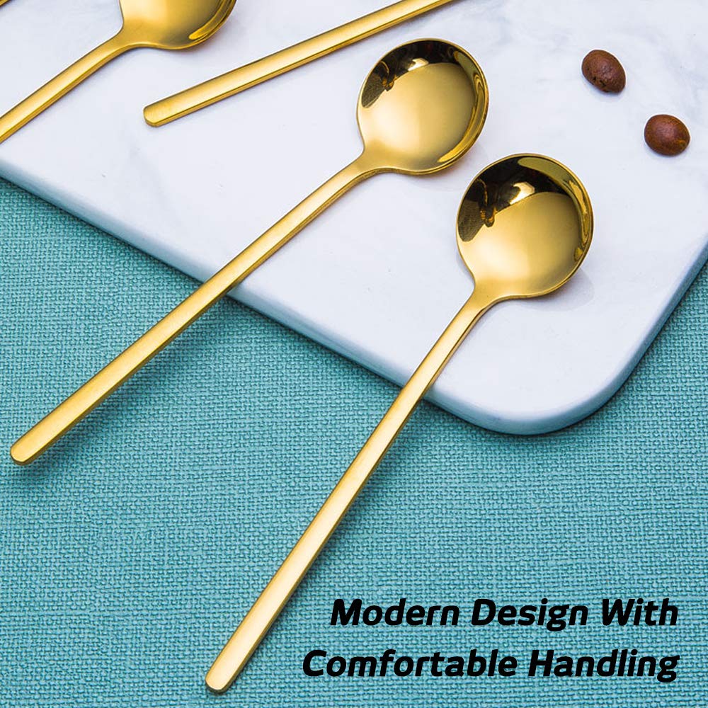 findTop mini teaspoons for coffee stirring in a bright kitchen setting.