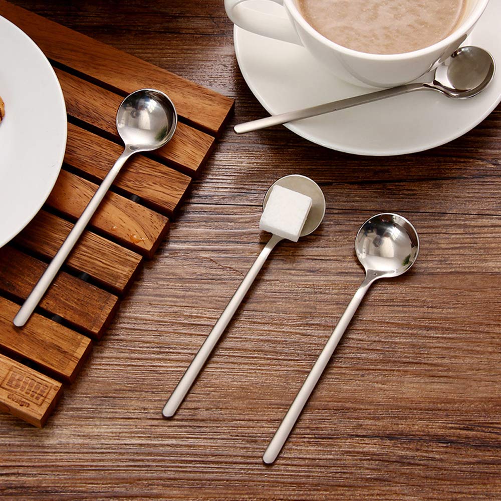 findTop pack of 8 stainless steel mini teaspoons for tea and dessert