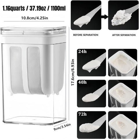 FindXeink Yogurt Strainer features a clean white finish for modern kitchens.