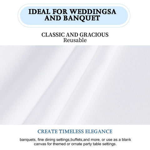 Findyou 6ft rectangle table setting with bright white cloth