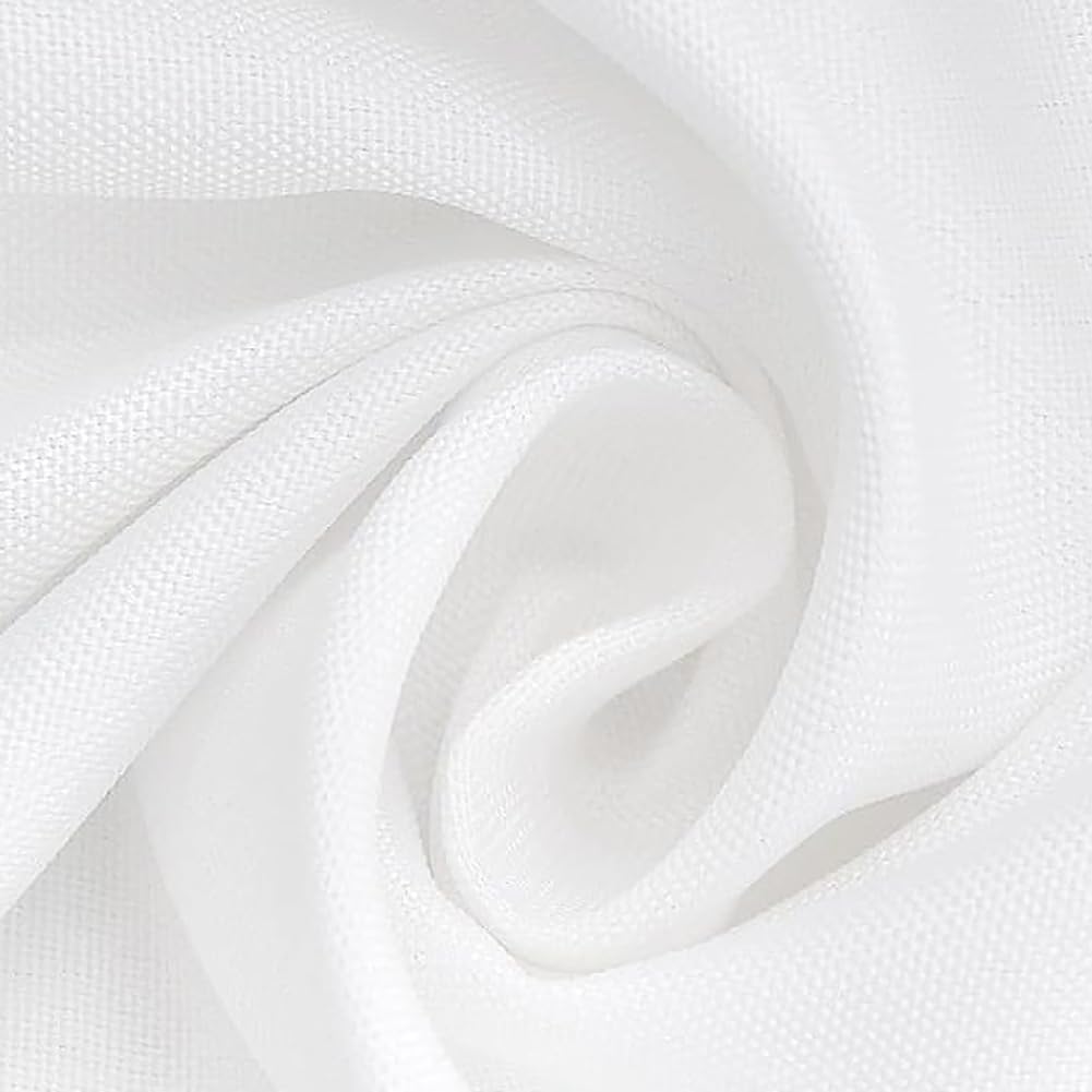 FindYou white rectangle tablecloth draped over a 6 ft table at an event.