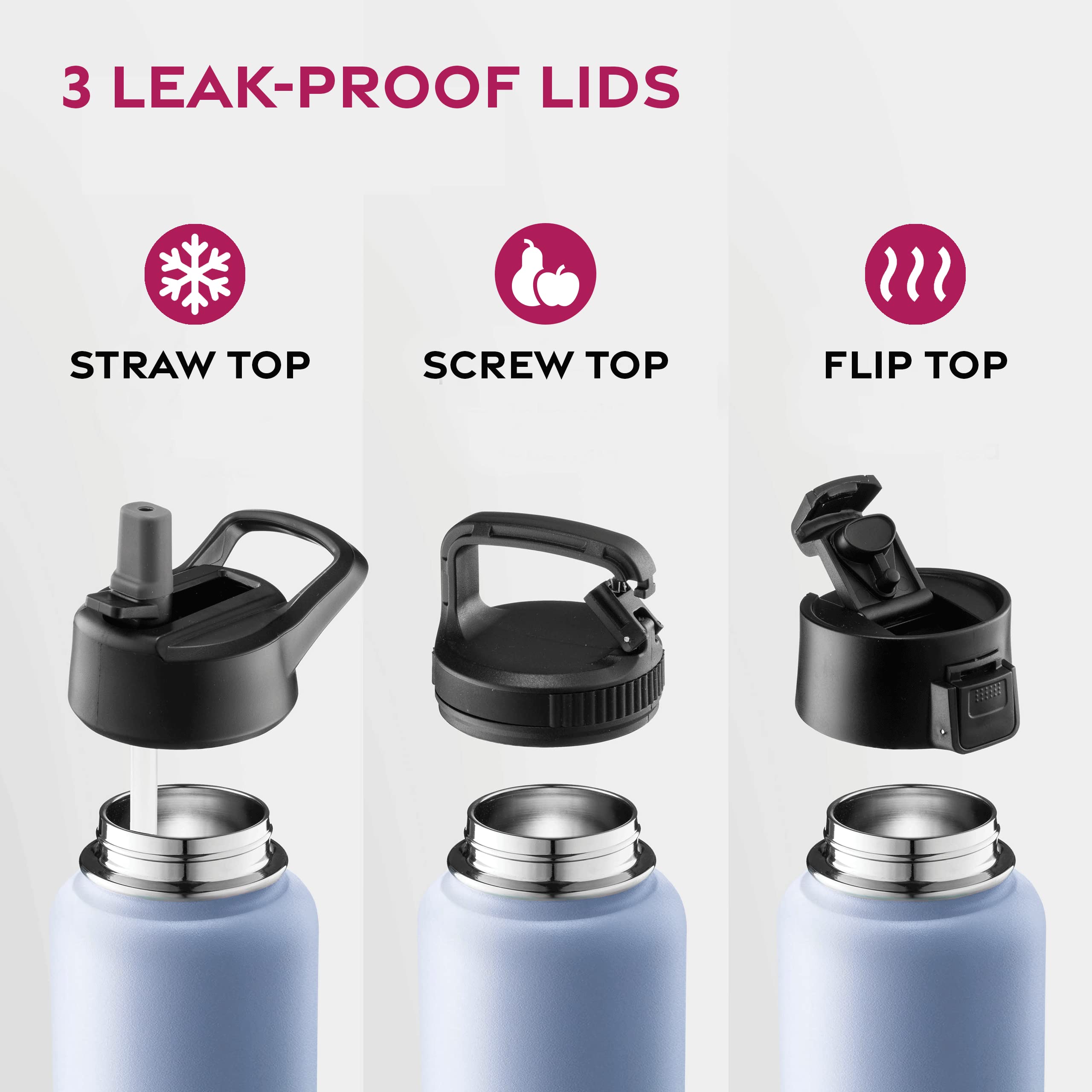 FineDine 25oz bottle with travel-friendly handle for adventures.