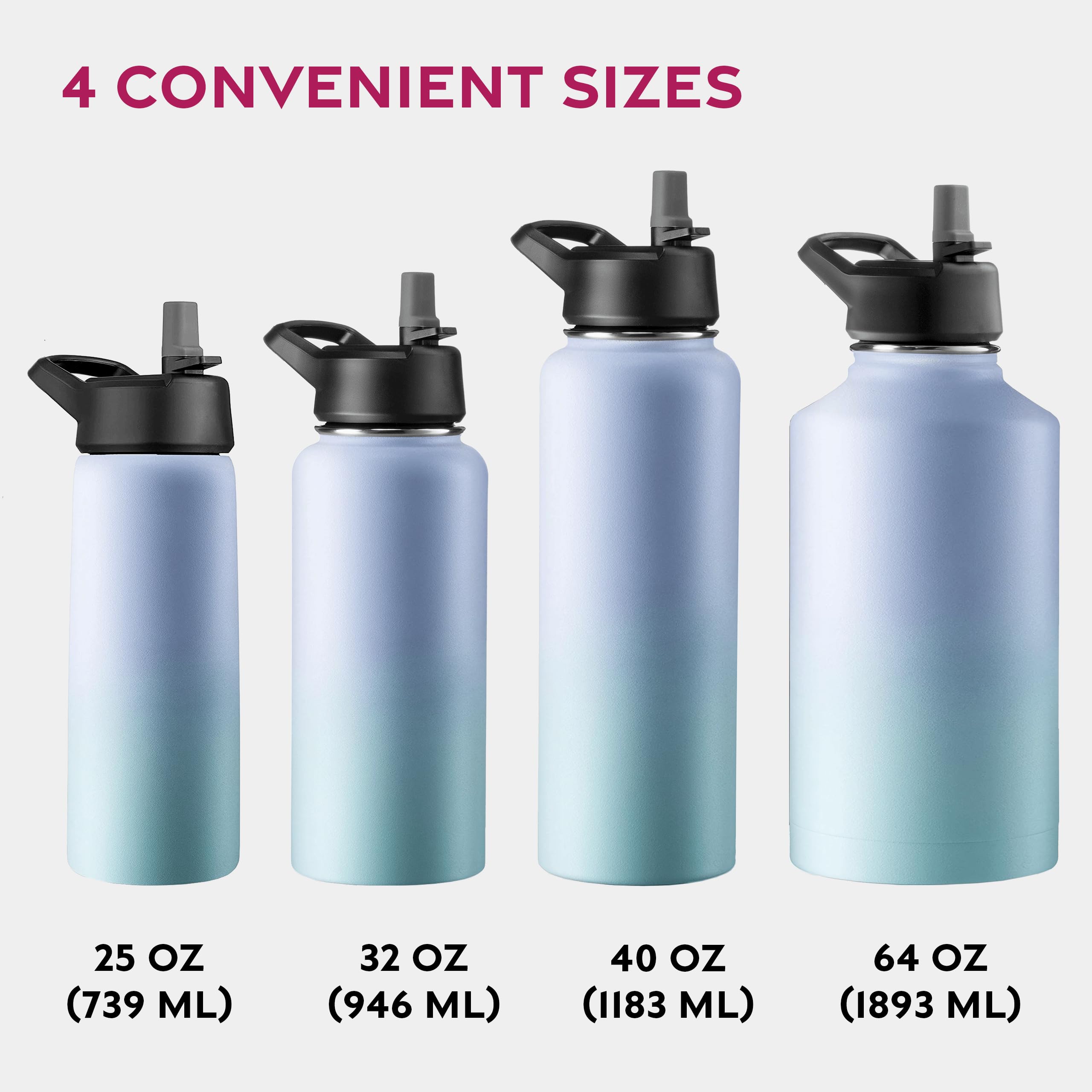 FineDine 25oz bottle is dishwasher safe for easy cleaning.