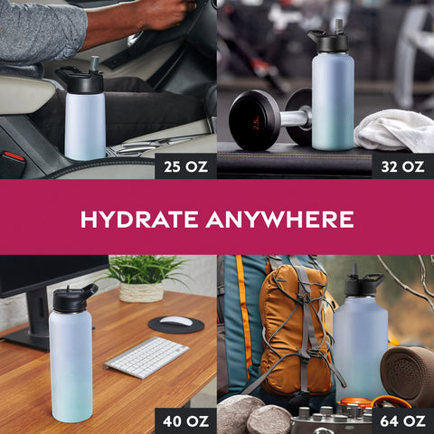 FineDine 25oz bottle with large capacity for long days.