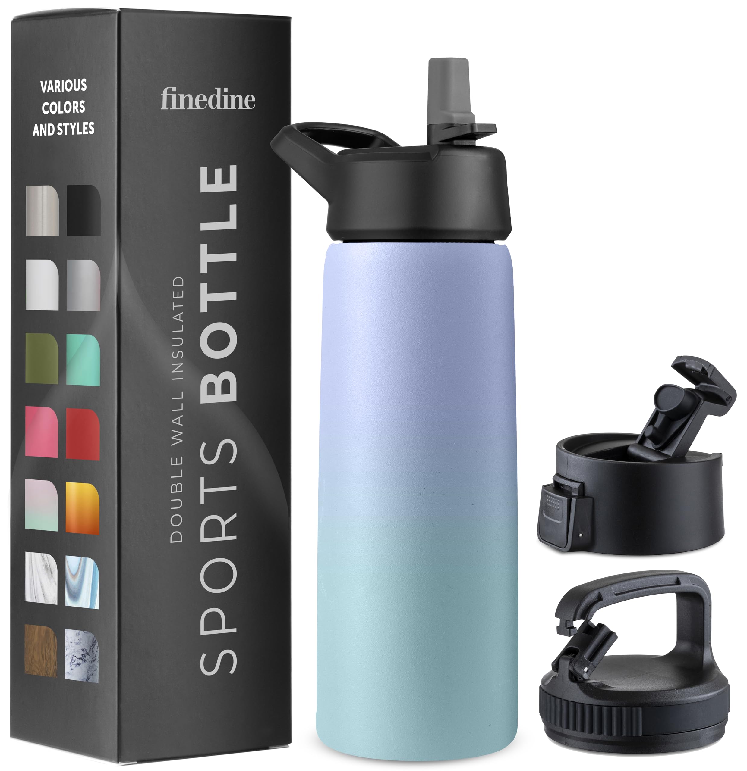 FineDine 25oz bottle with mouthpiece lid for hot drinks on the go.