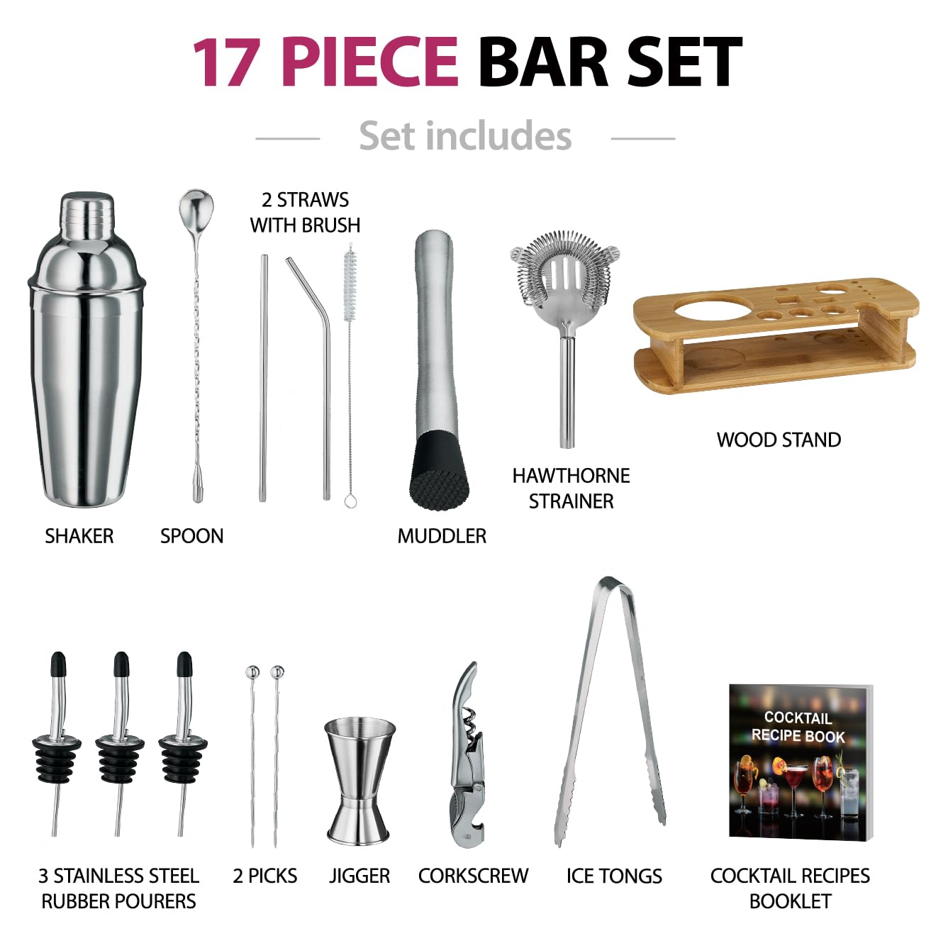 FineDine double jigger 1oz 2oz for precise measuring