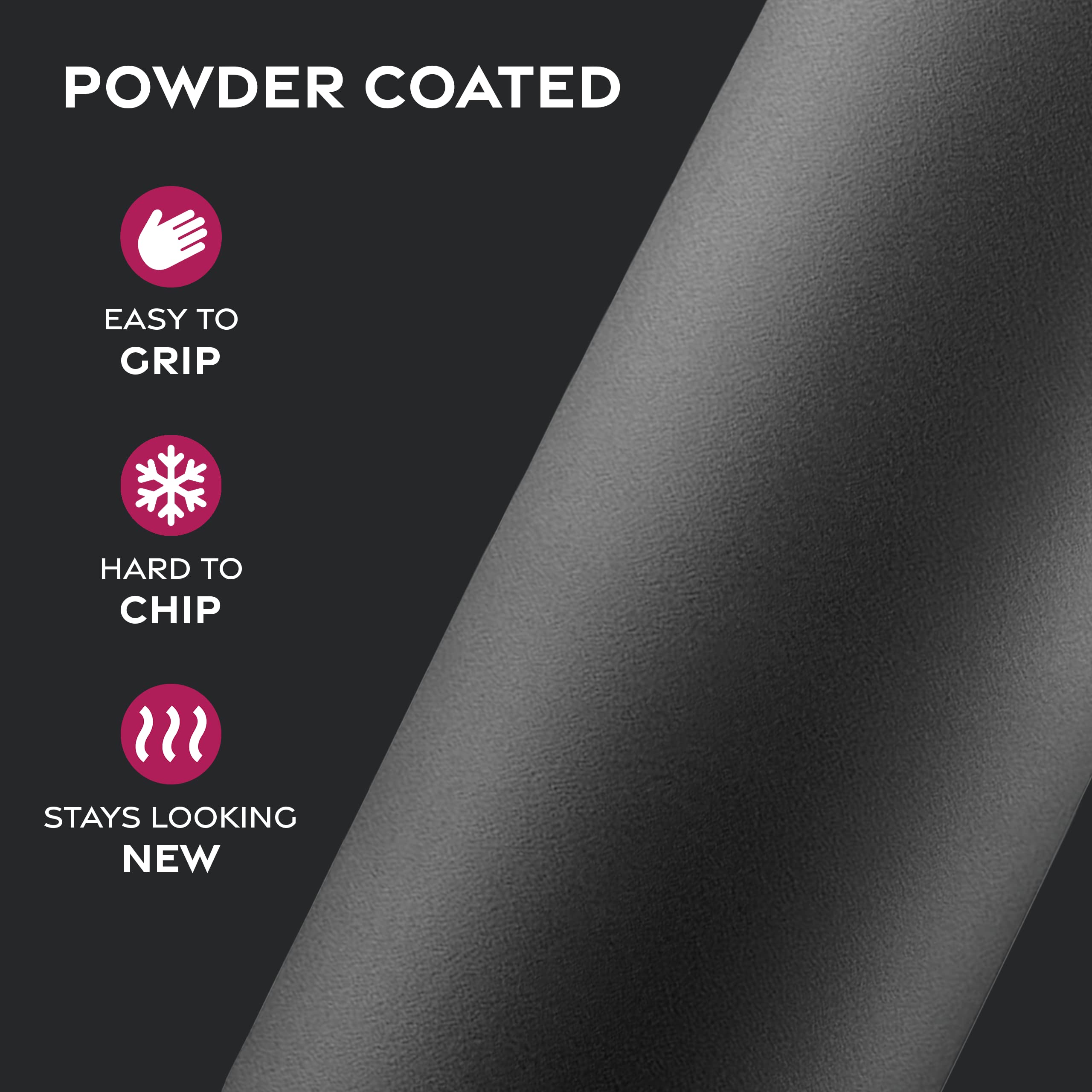 FineDine durable-scratch-resistant coating resists wear in bags and gyms.