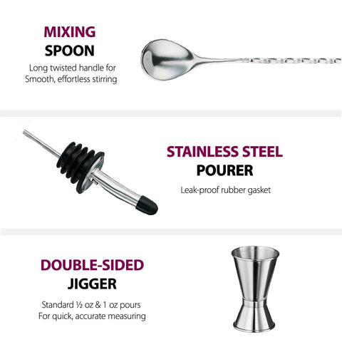FineDine Hawthorne strainer for easy, clean pours